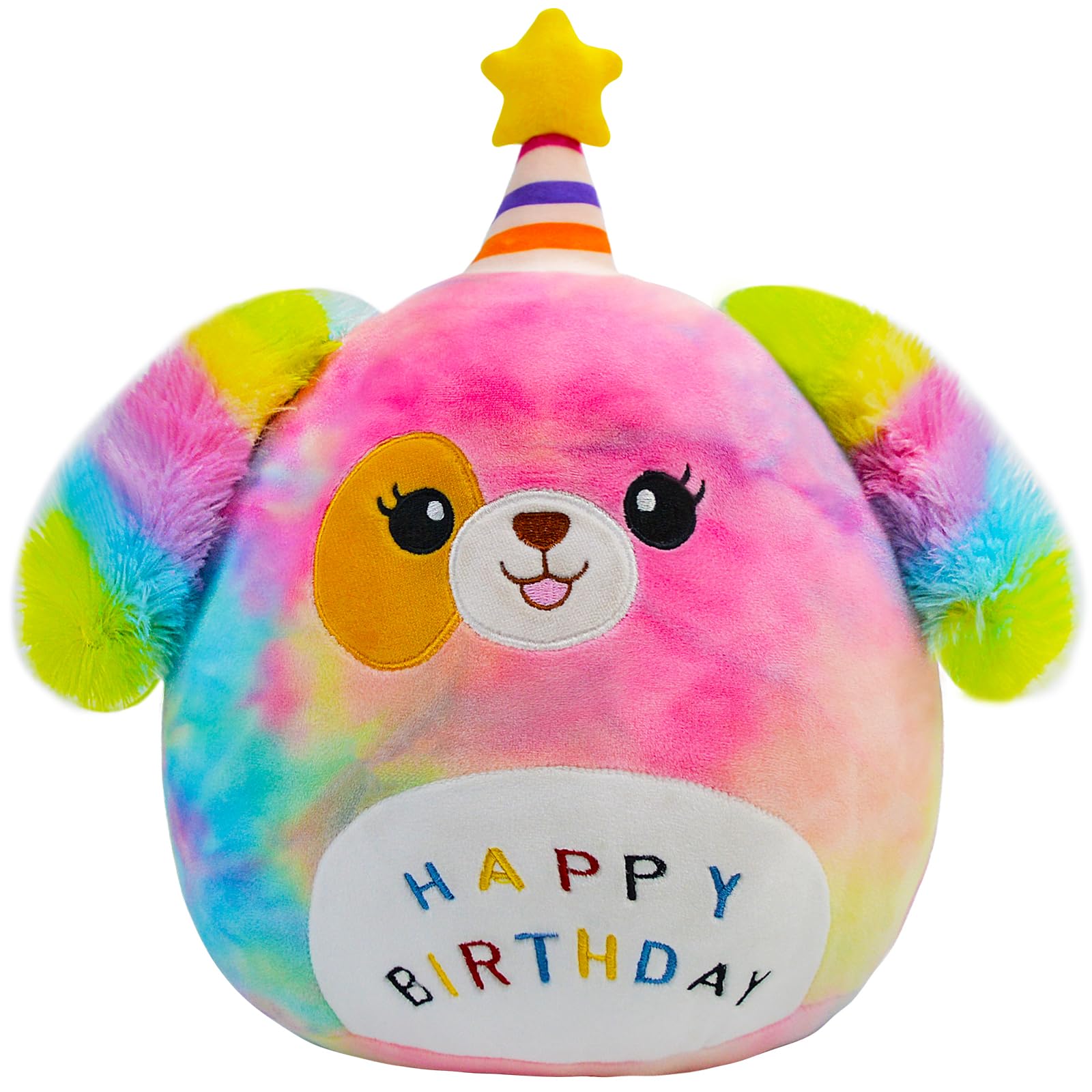 Licsor Dog Plush Toy 12 Inch Cute Dog Birthday Stuffed Animal Soft Dog Plushies Pillow Multicolor Doll Gifts For Kid Toddlers Ho
